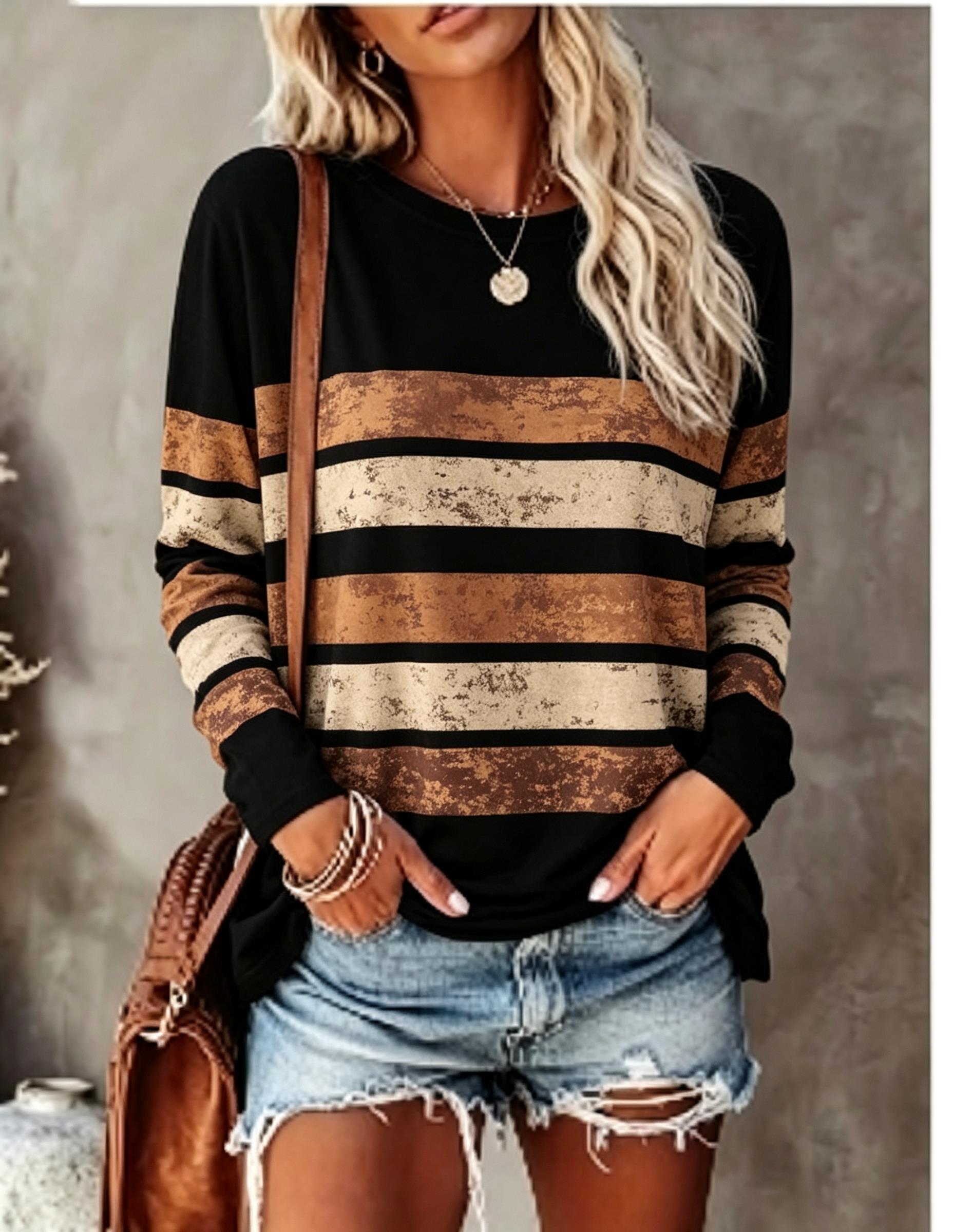 T-Shirts - T-shirt à manches longues pour femmes,