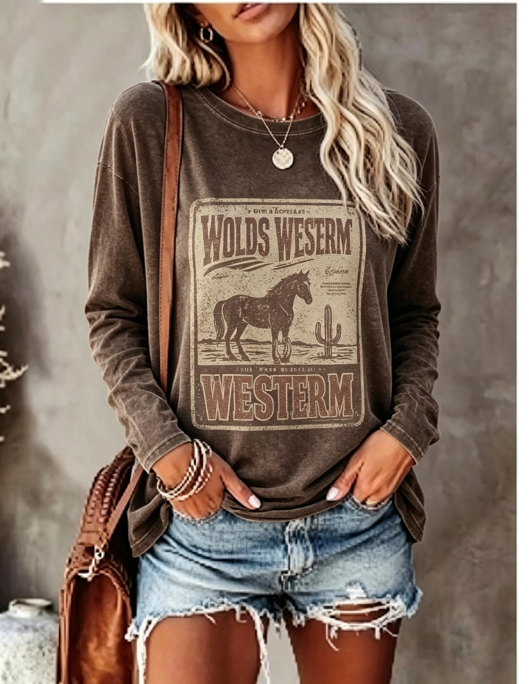 T-Shirts - T-shirt à manches longues pour femmes,
