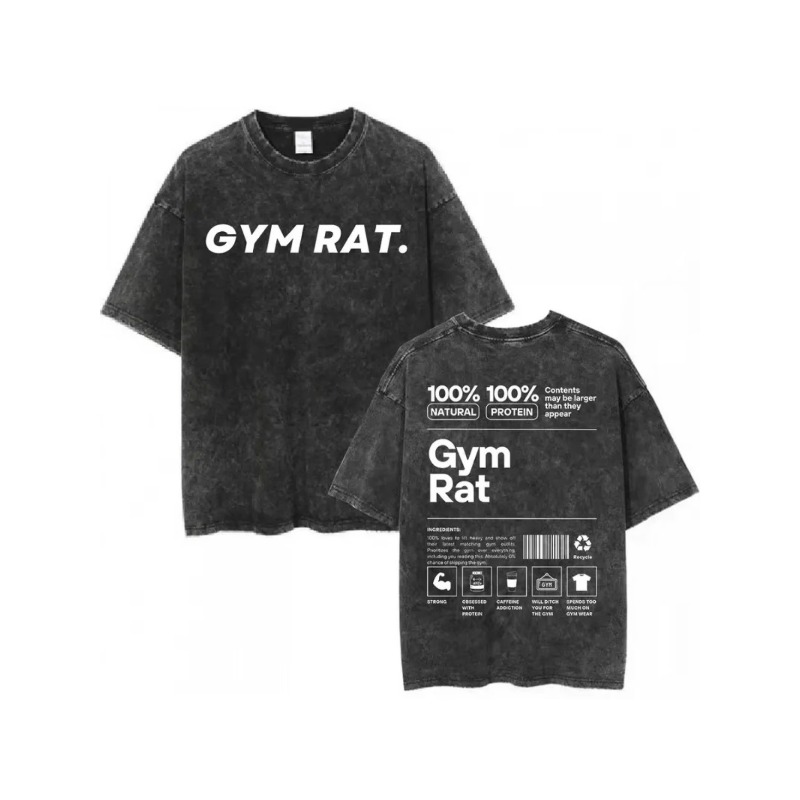 T-shirt vintage Gym Rat, coupe - Acid Wash Vintage Graphic T Shirt avis et prix