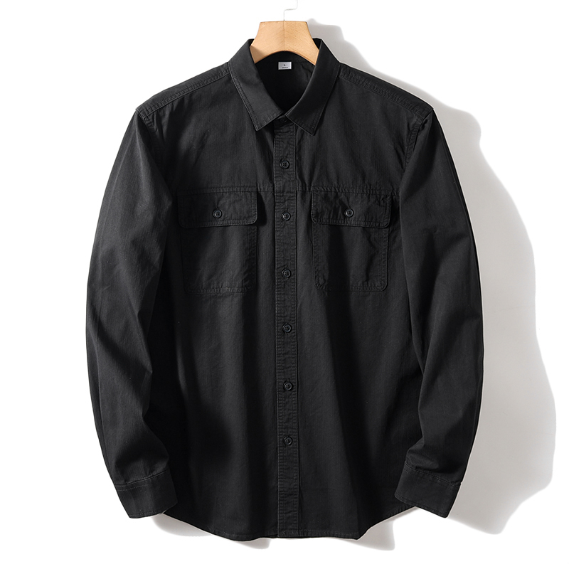 Chemise rétro à manches longue - Oxford Cotton Casual Shirt Business avis et prix